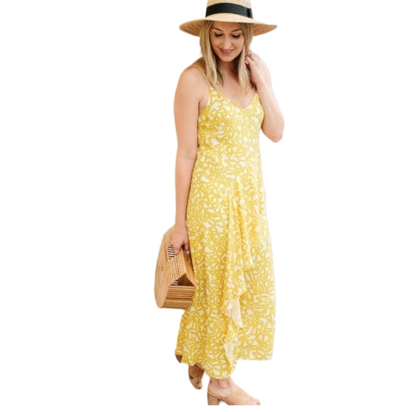 Maeve Women Brittany Cropped Jumpsuit Sz 2 Adj Skinny Straps Wide Leg Open Back - Picture 2 of 16